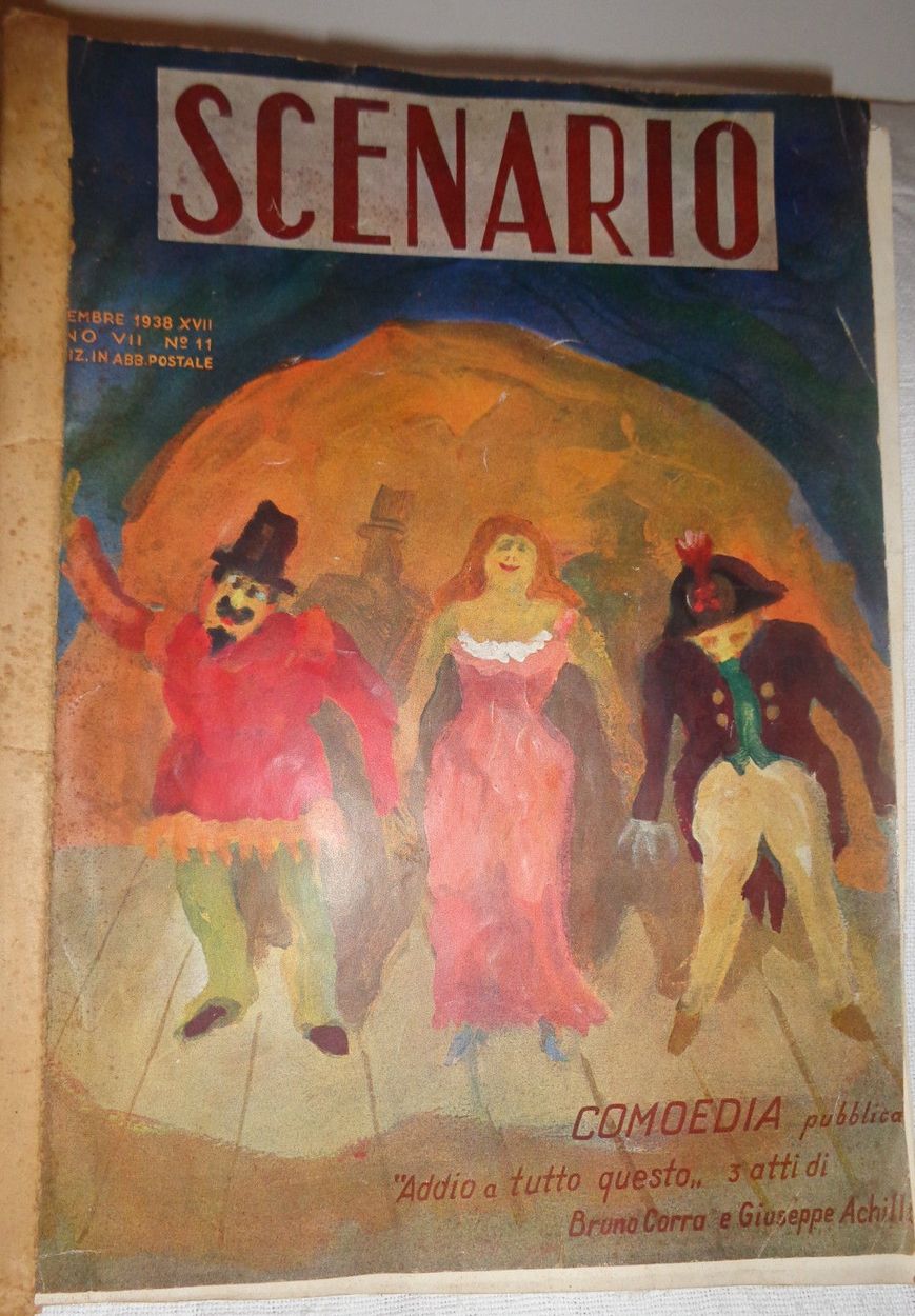 TEATRO SCENARIO magazine side cover Issue 11 November 1938