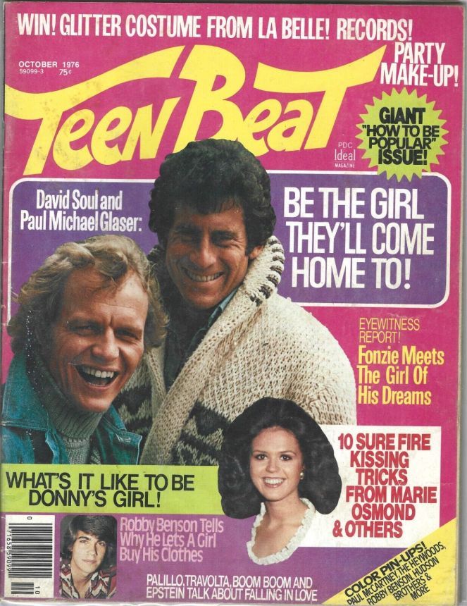 TEEN BEAT magazine side cover  October 1976