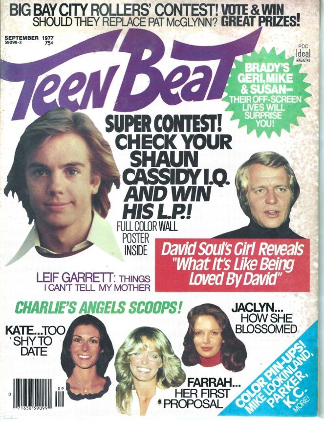 TEEN BEAT magazine side cover  September 1977