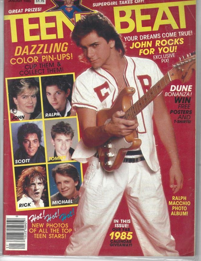 TEEN BEAT magazine side cover  January 1985