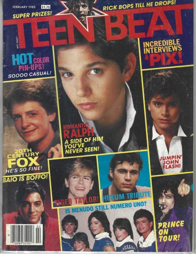 TEEN BEAT magazine side cover  February 1985
