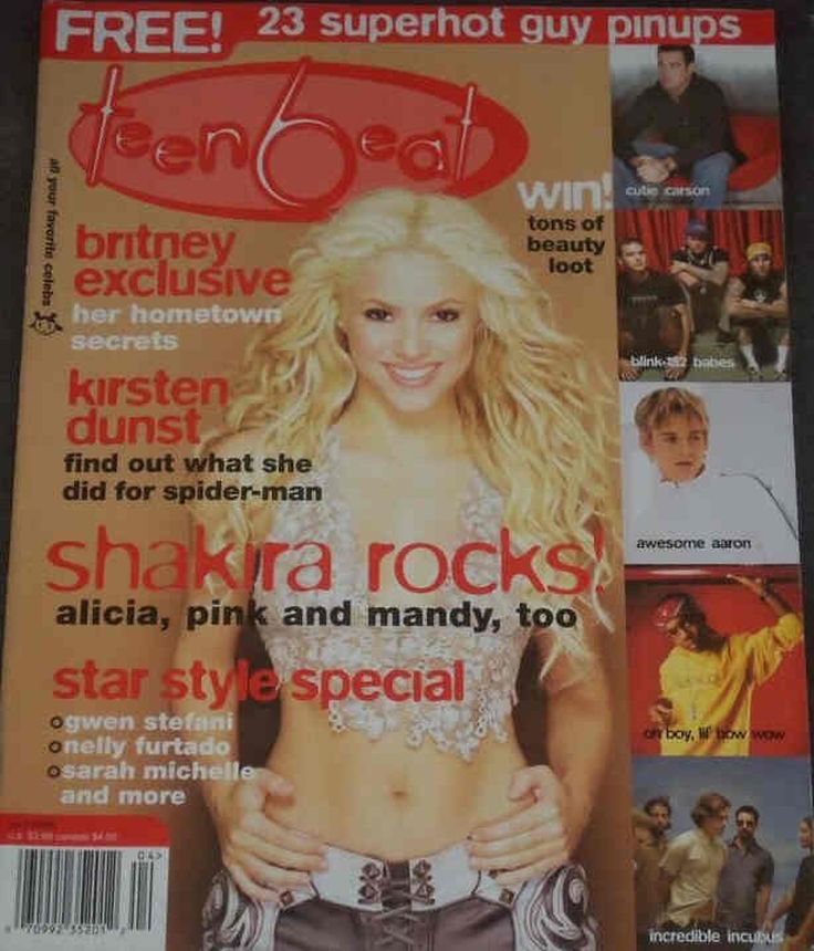 TEEN BEAT magazine side cover  April 2002