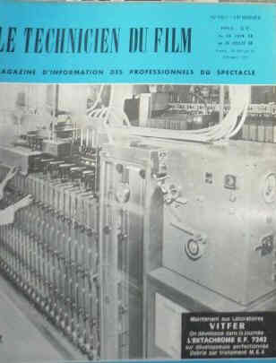 TECHNICIEN DU FILM magazine side cover Issue 150  1968