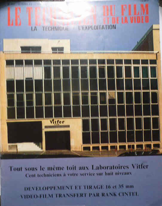 TECHNICIEN DU FILM magazine side cover Issue 291 15 April-15 May 1981