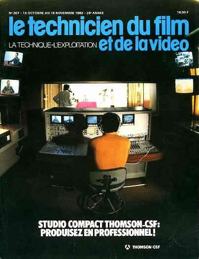 TECHNICIEN DU FILM magazine side cover Issue 307 15 October-15 November 1982