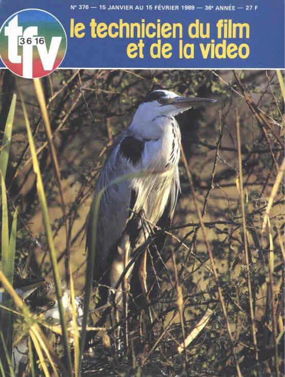 TECHNICIEN DU FILM magazine side cover Issue 376 15 January-15 February 1989