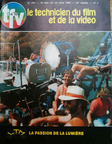 TECHNICIEN DU FILM magazine side cover Issue 380 May/June 1989