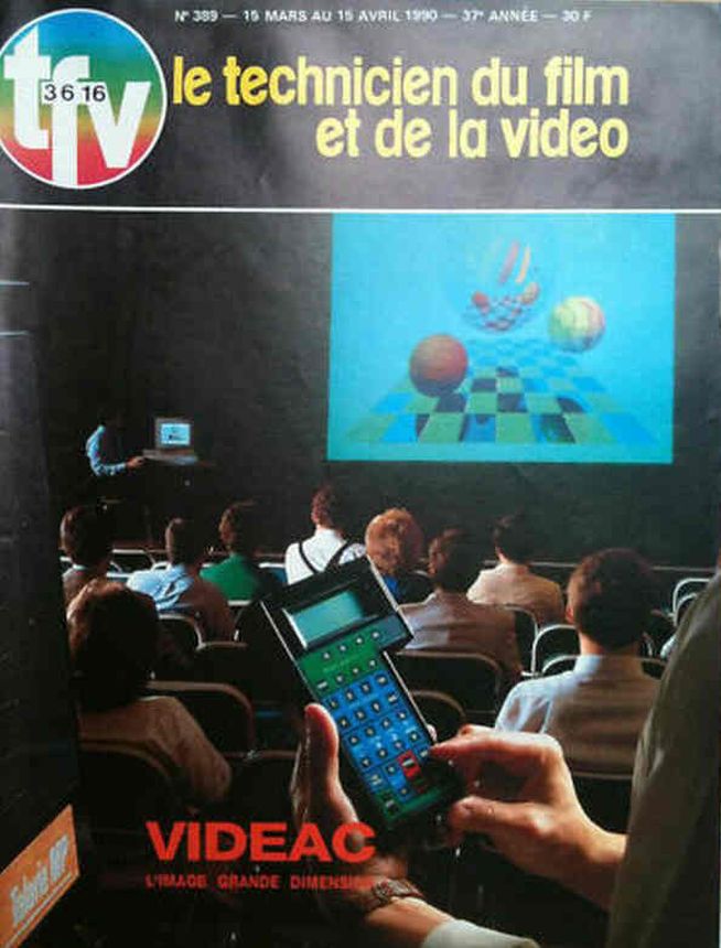 TECHNICIEN DU FILM magazine side cover Issue 389 March/April 1990