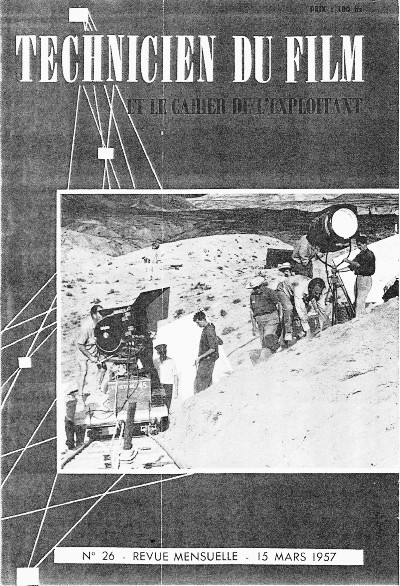 TECHNICIEN DU FILM magazine side cover Issue 26 15 March 1957