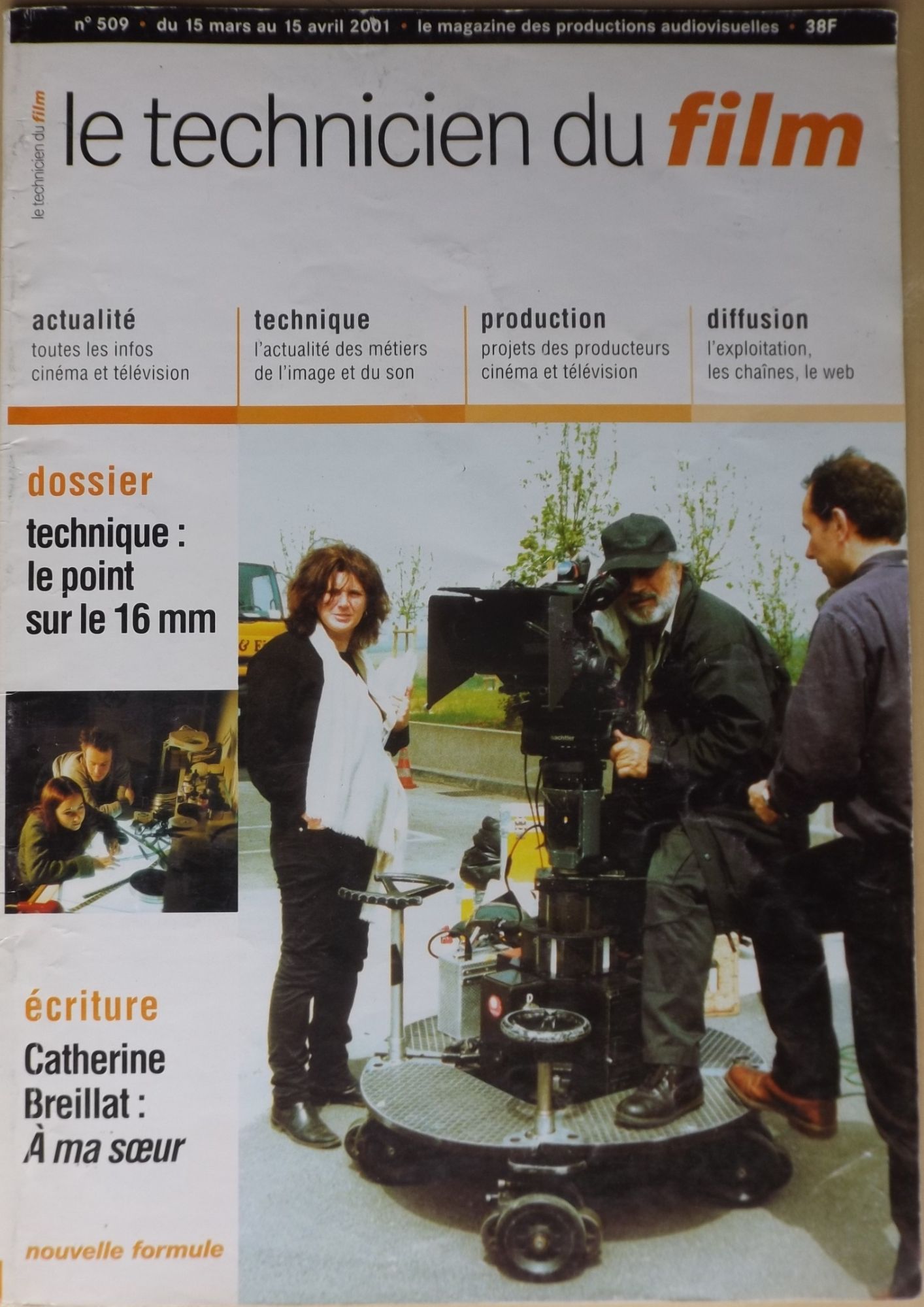 TECHNICIEN DU FILM magazine side cover Issue 509 15 March 2001