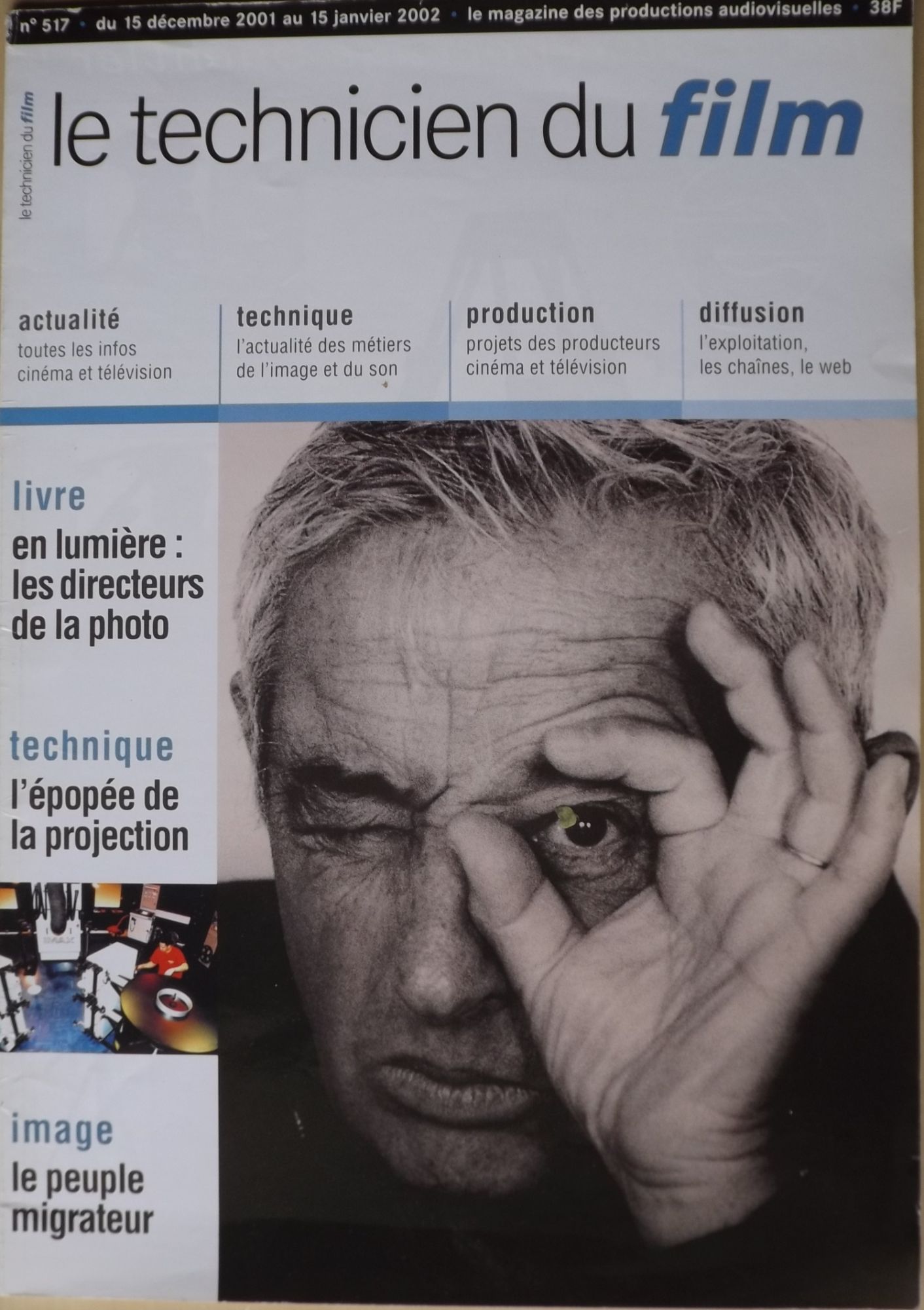 TECHNICIEN DU FILM magazine side cover Issue 517 15 December 2001