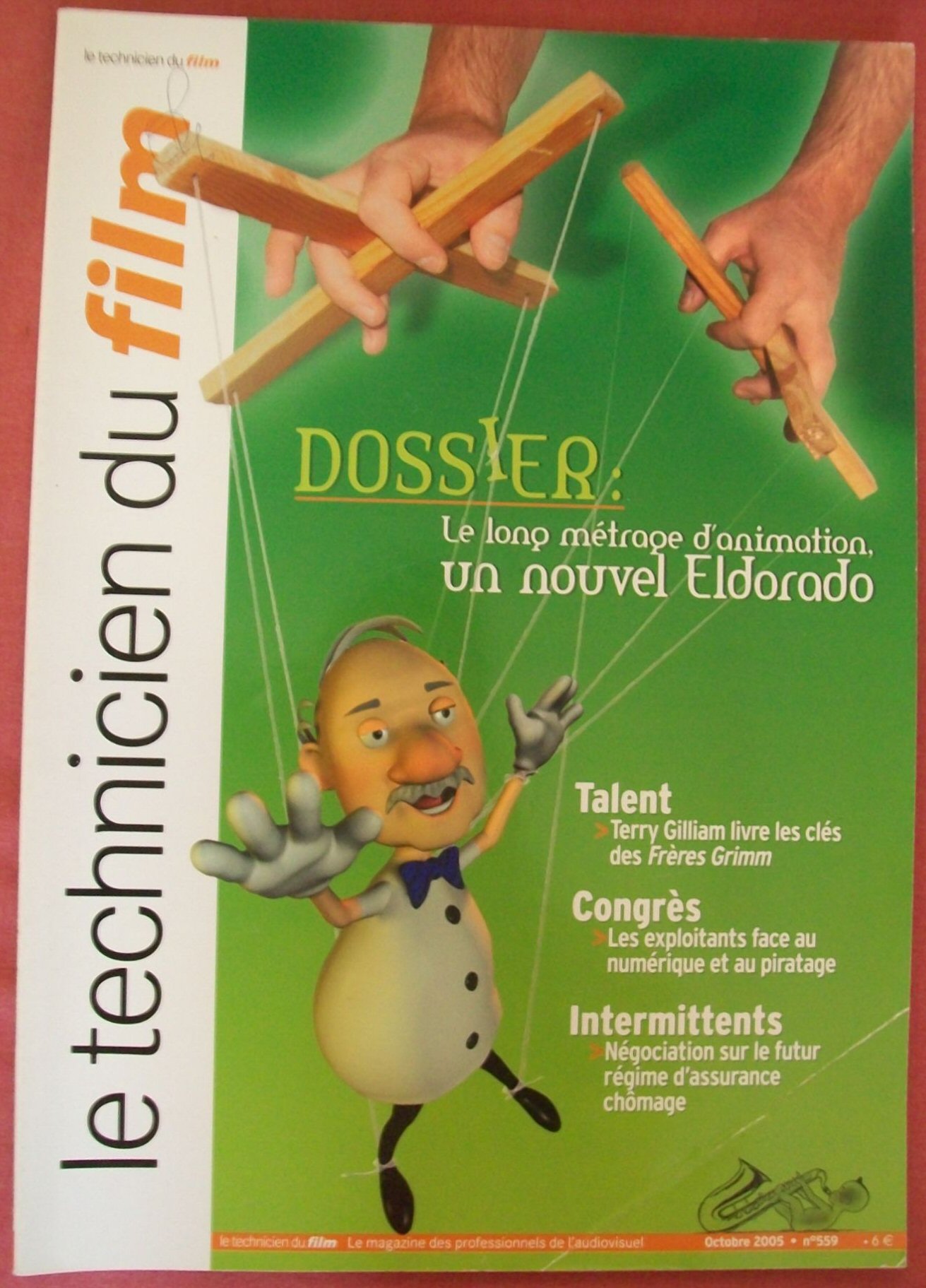 TECHNICIEN DU FILM magazine side cover Issue 559  October 2005