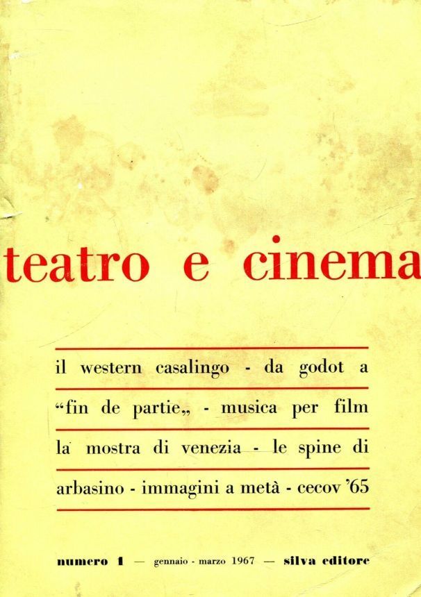 TEATRO E CINEMA magazine side cover Issue 1  January/March 1967