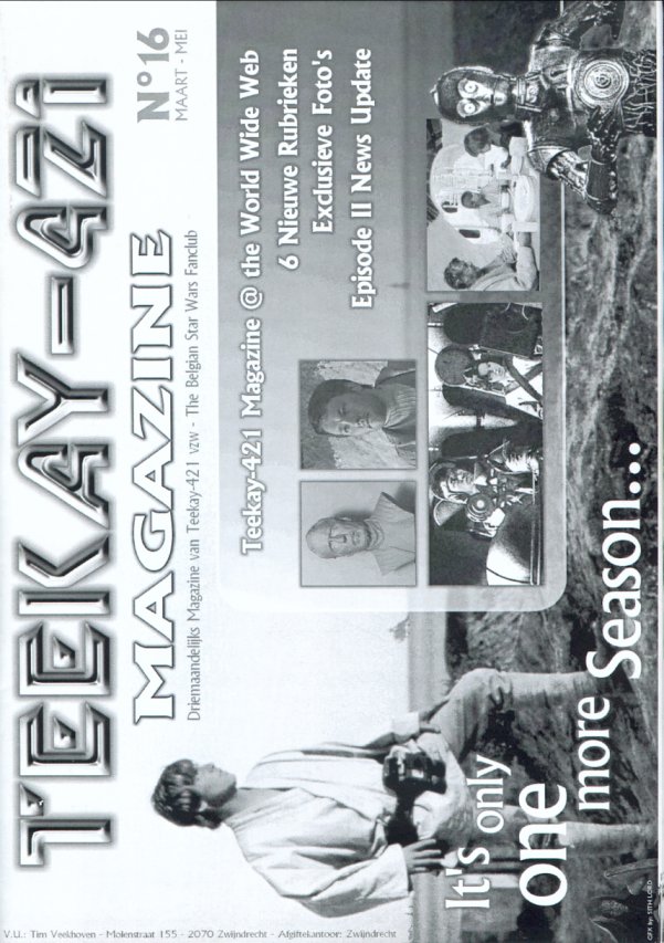 TEEKAY-421 magazine side cover Issue 16 March/April/May 2001