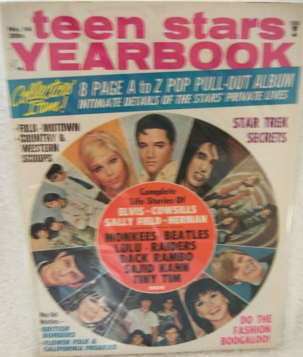 TEEN STARS YEARBOOK magazine side cover Issue 14  1968