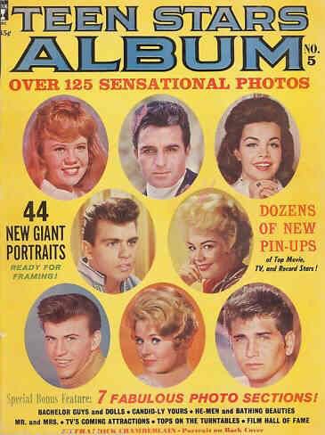 TEEN STARS ALBUM magazine side cover Issue 5  1962