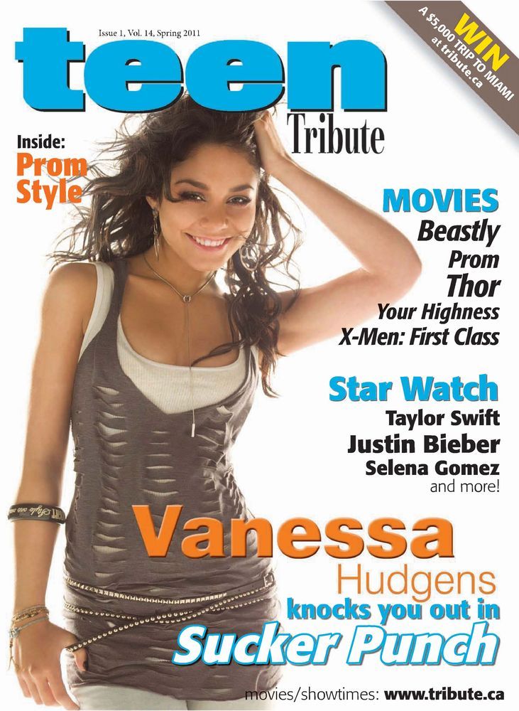 TEEN TRIBUTE magazine side cover Vol 14 #1  March/April/May 2011