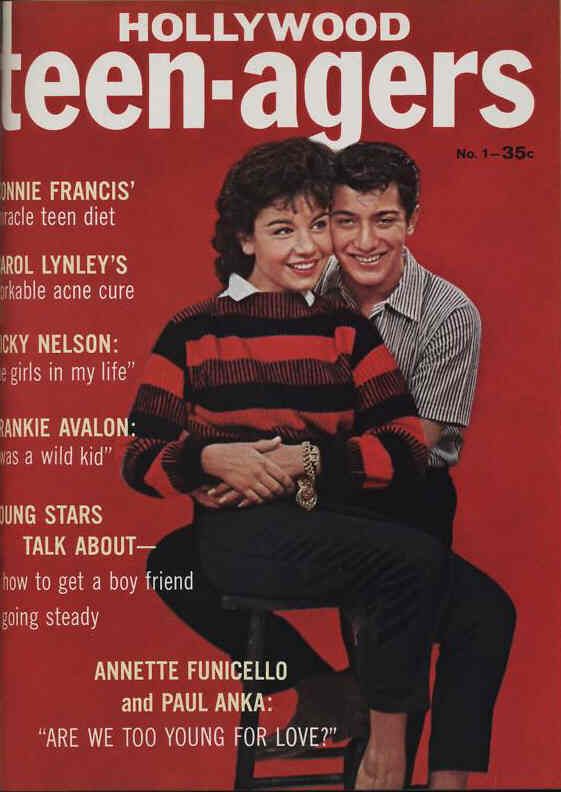 HOLLYWOOD TEENAGERS magazine side cover Issue 1  1961