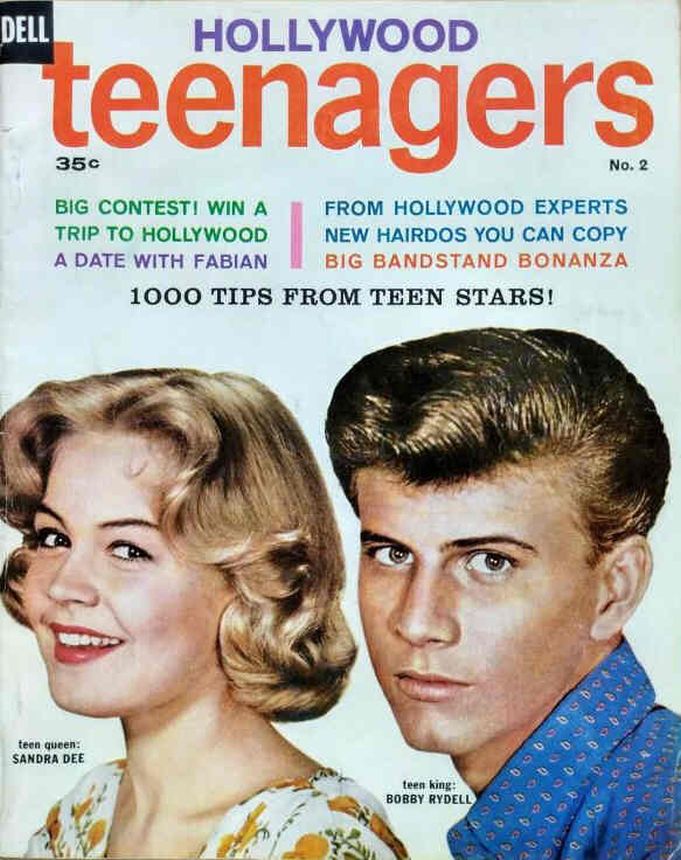 HOLLYWOOD TEENAGERS magazine side cover Issue 2  1961
