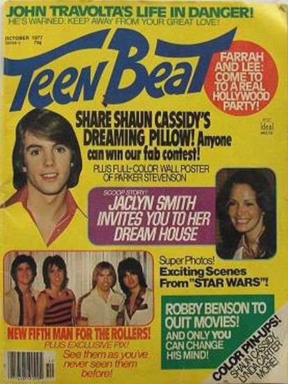 TEEN BEAT magazine side cover October 1977