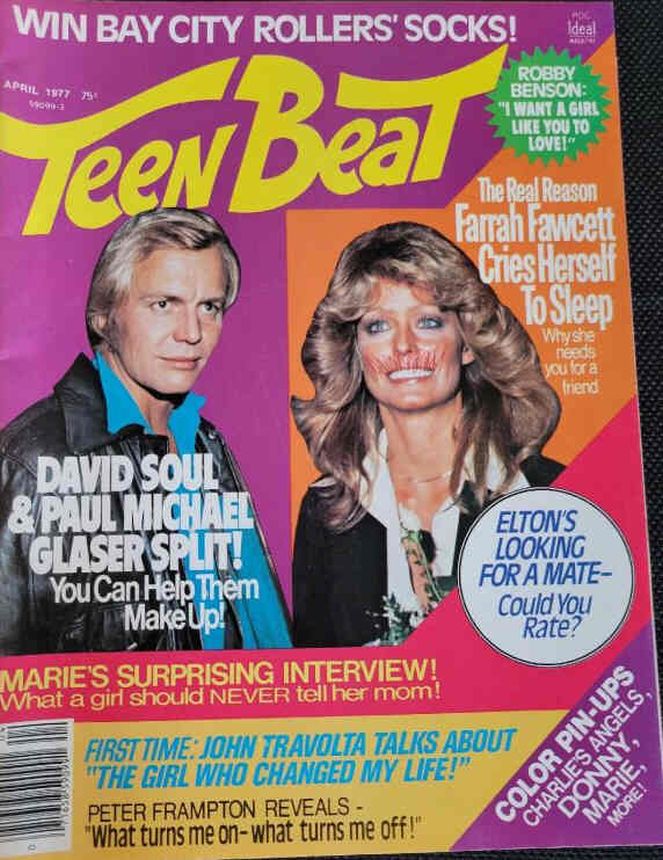 TEEN BEAT magazine side cover  April 1977