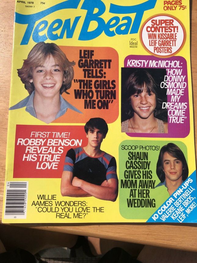 TEEN BEAT magazine side cover  April 1978