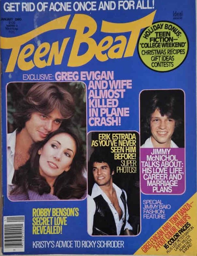 TEEN BEAT magazine side cover  January 1980