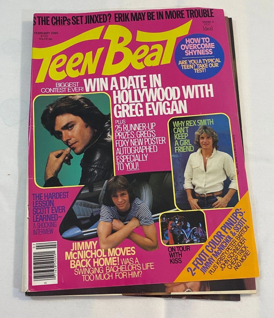 TEEN BEAT magazine side cover  February 1980