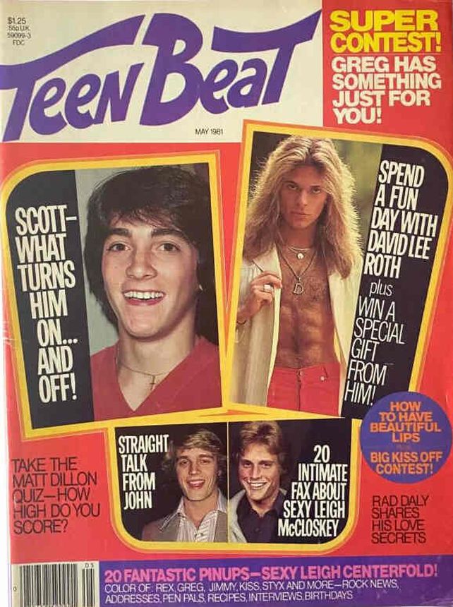 TEEN BEAT magazine side cover  May 1981