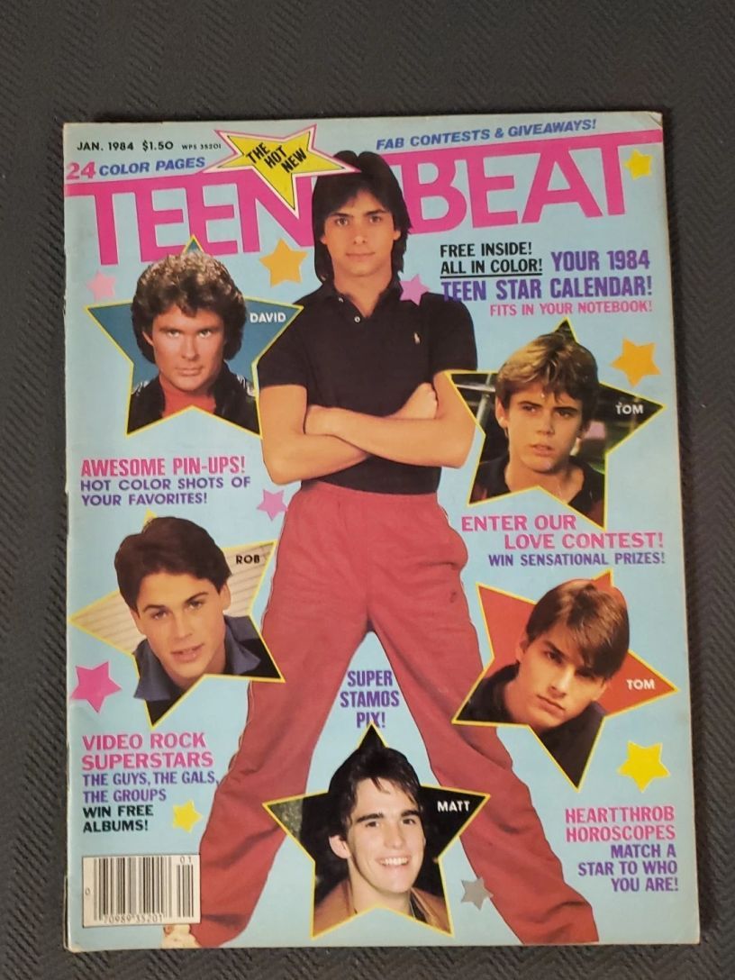 TEEN BEAT magazine side cover  January 1984