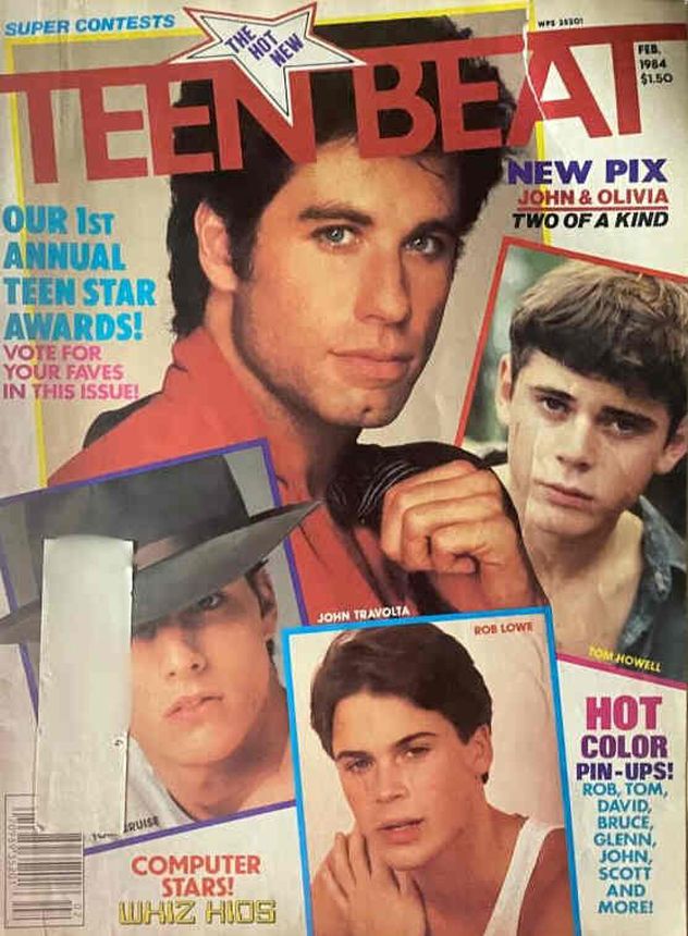 TEEN BEAT magazine side cover  February 1984