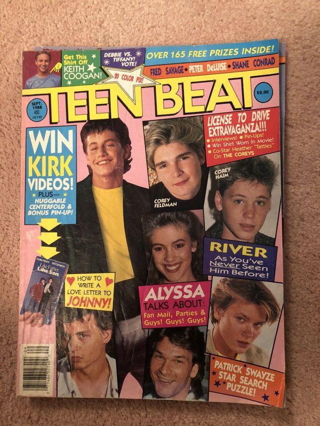TEEN BEAT magazine side cover  September 1988