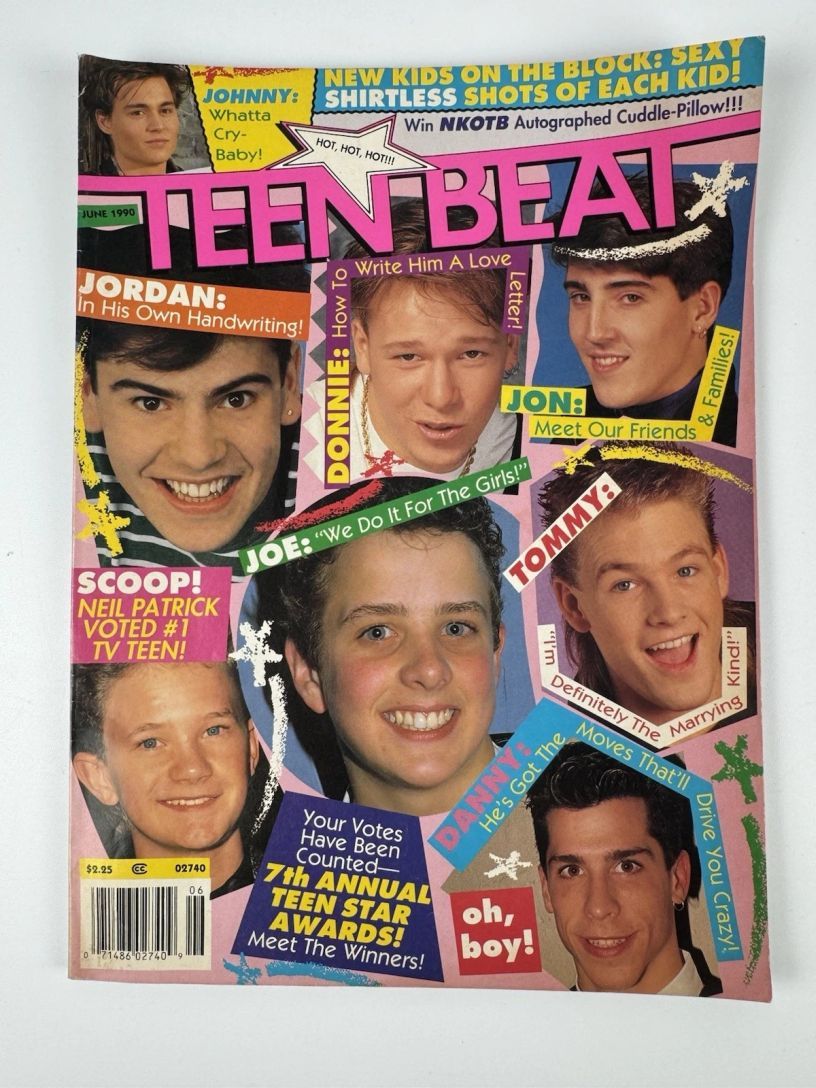 TEEN BEAT magazine side cover  June 1990