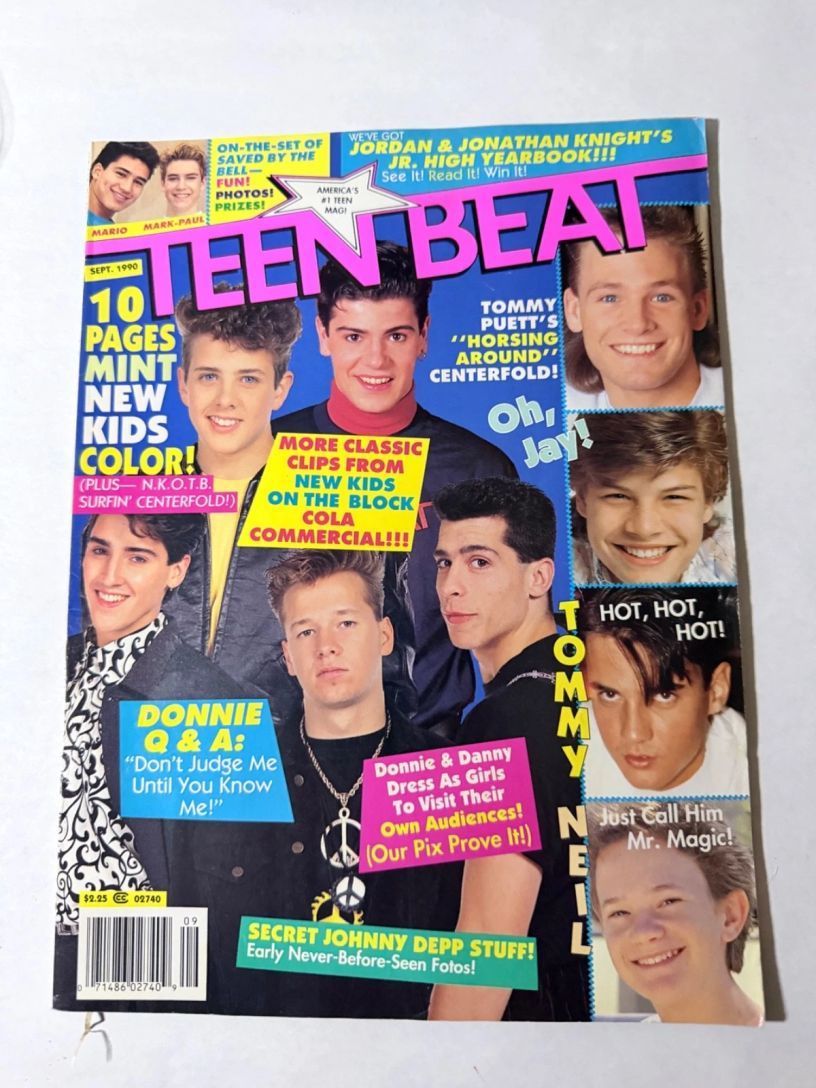 TEEN BEAT magazine side cover  September 1990