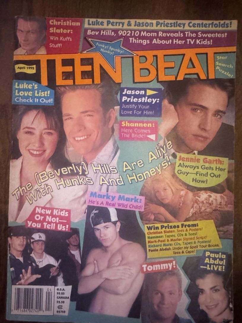 TEEN BEAT magazine side cover  April 1992