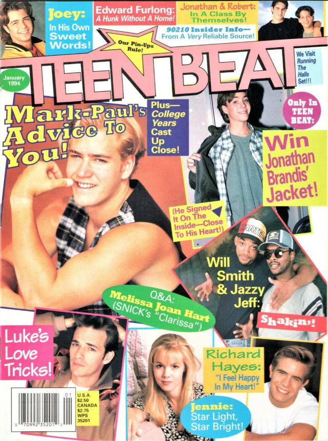 TEEN BEAT magazine side cover  January 1994