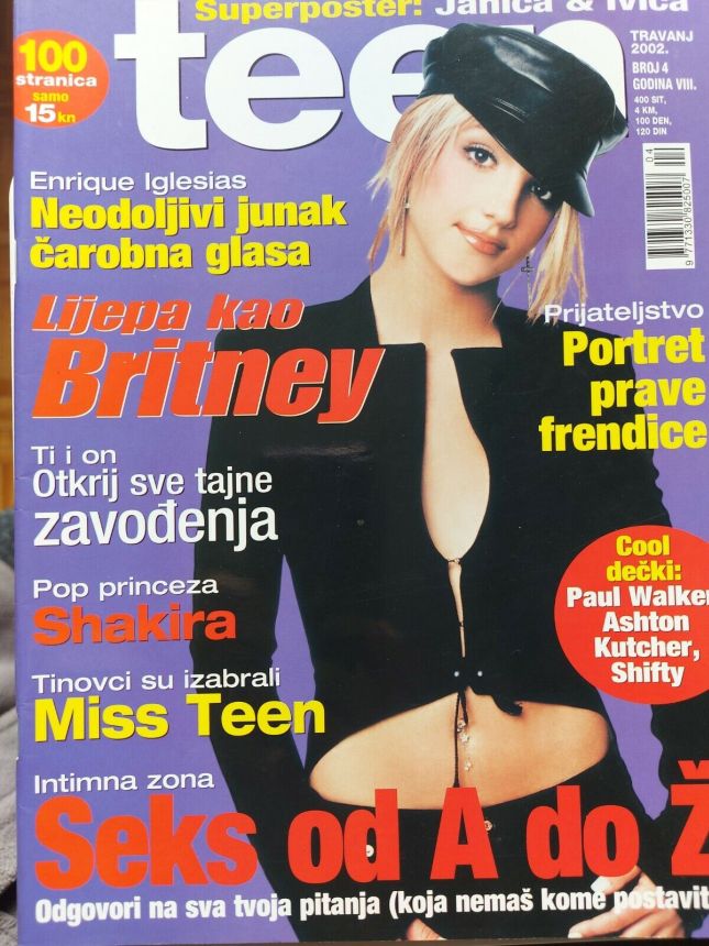 TEEN magazine side cover  April 2002