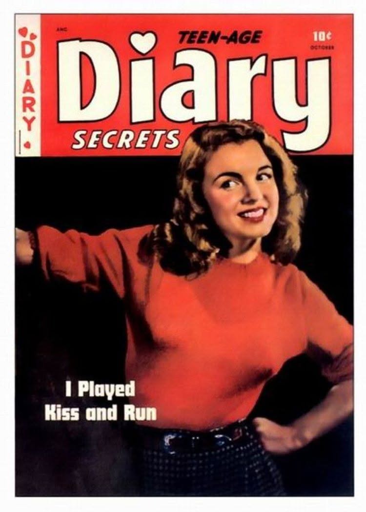 TEEN AGE DIARY SECRETS magazine side cover Issue 6  October 1949