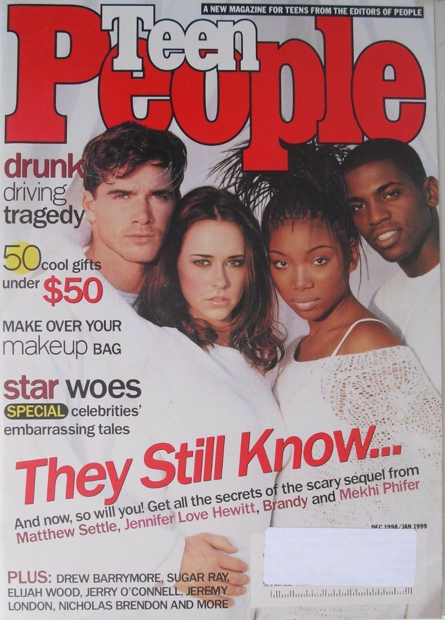 TEEN PEOPLE magazine side cover  December 1998/ January 1999 