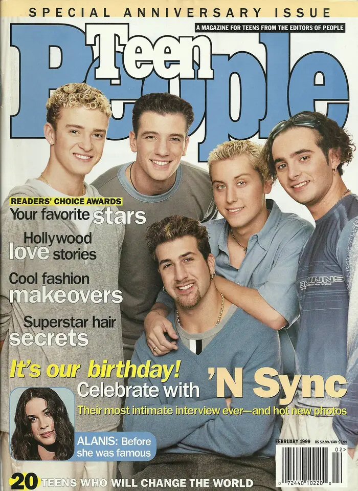 TEEN PEOPLE magazine side cover  February 1999