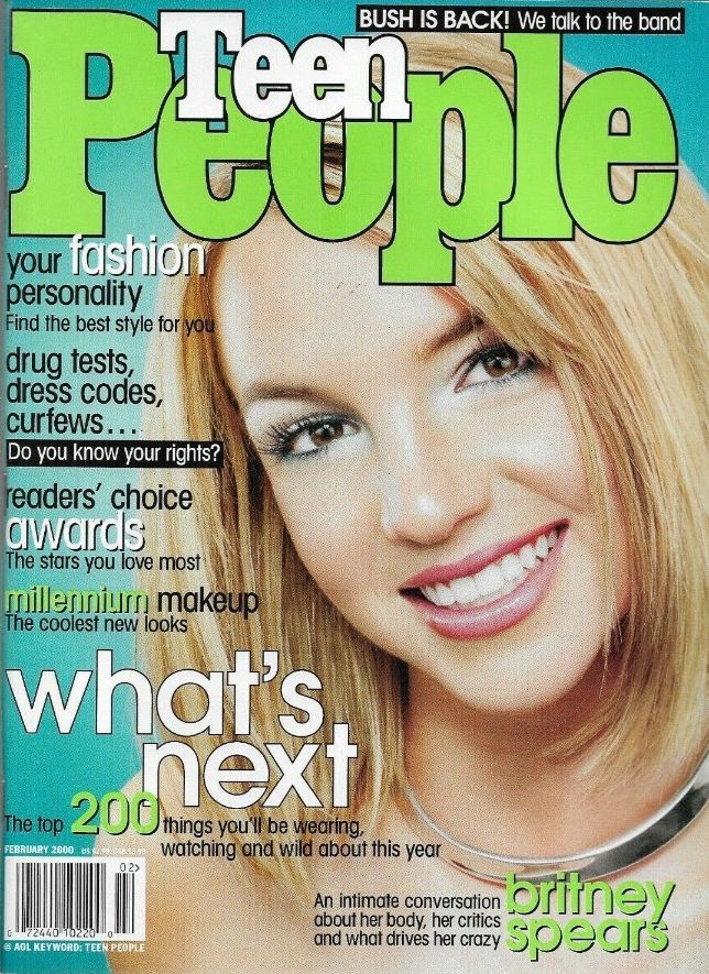 TEEN PEOPLE magazine side cover  February 2000