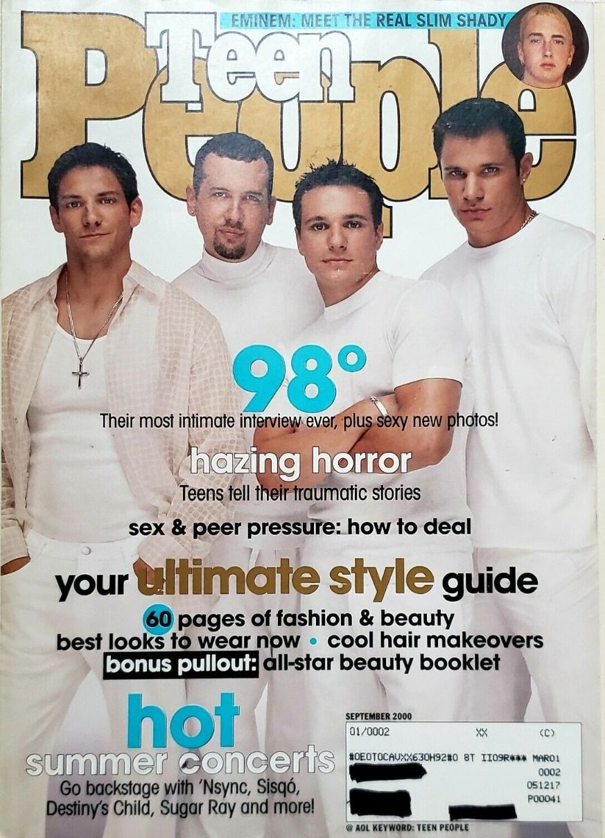 TEEN PEOPLE magazine side cover  September 2000