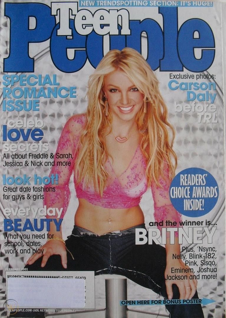 TEEN PEOPLE magazine side cover  January 2001
