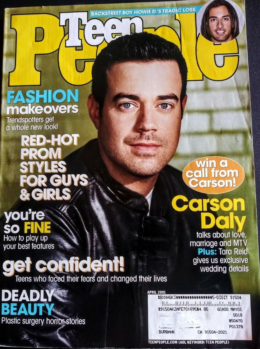 TEEN PEOPLE magazine side cover  April 2001