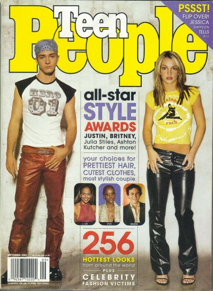 TEEN PEOPLE magazine side cover  September 2001