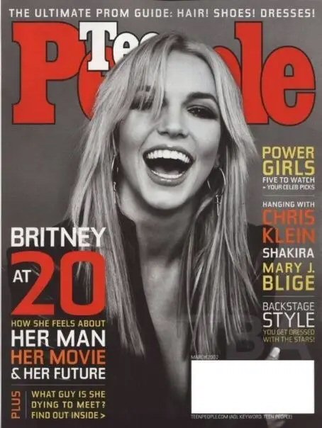 TEEN PEOPLE magazine side cover  March 2002