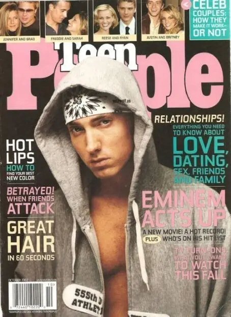 TEEN PEOPLE magazine side cover  October 2002