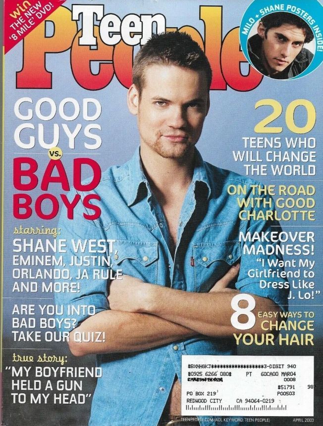 TEEN PEOPLE magazine side cover  April 2003