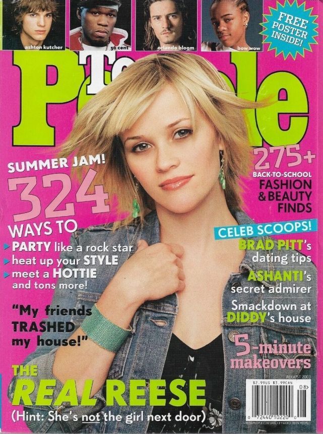 TEEN PEOPLE magazine side cover  August 2003