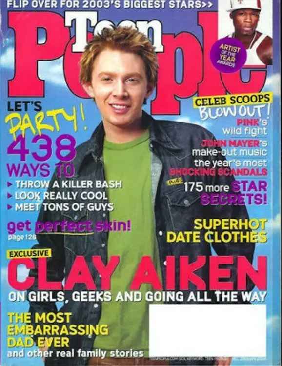 TEEN PEOPLE magazine side cover  December 2003/ January 2004 